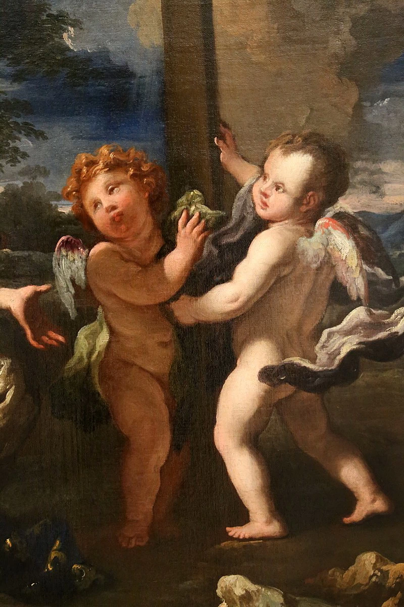 Colloquio della Maddalena con angeli - dettaglio